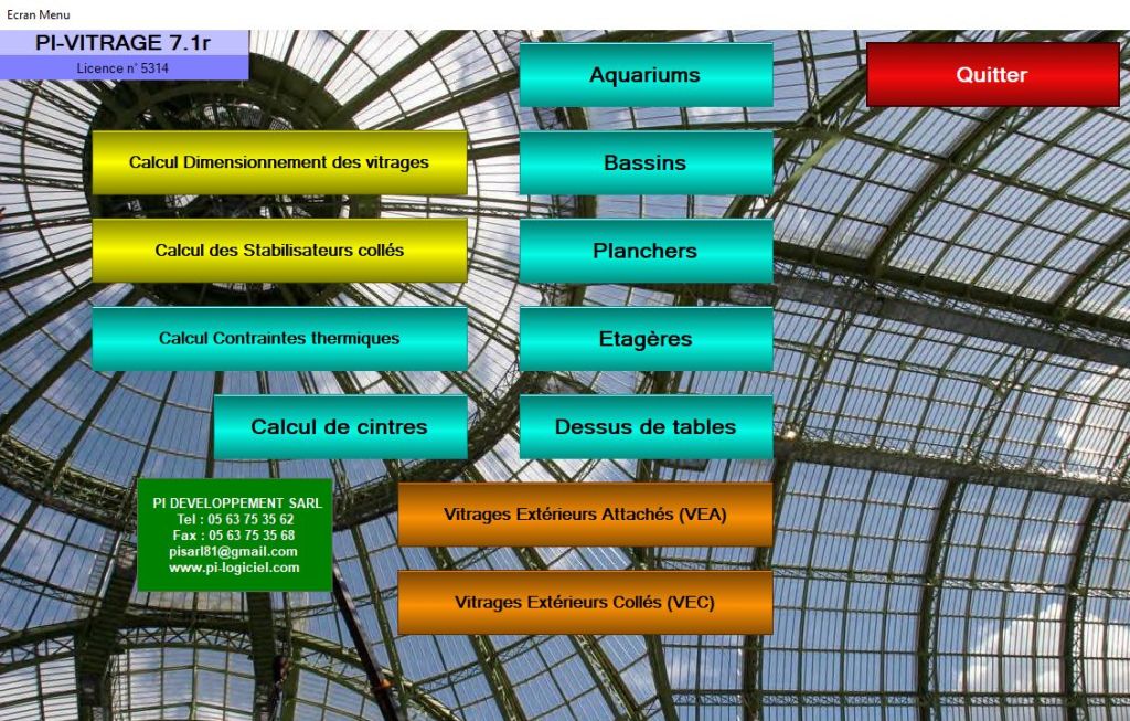 calcul épaisseur vitrage